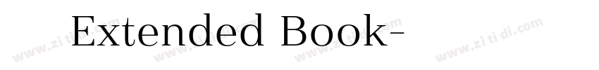 未来熒黑 Extended Book字体转换